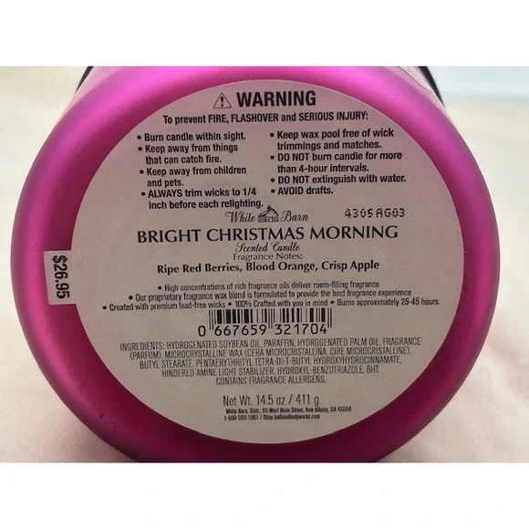 Bath & Body Works Bright Christmas Morning 3-Wick‎ Candle Berry Apple Orange NIB - Picture 5 of 6